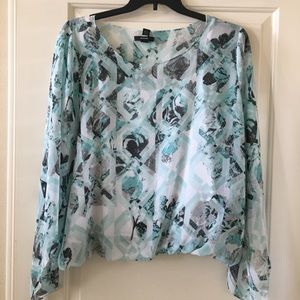 Alfani XL Sheer Top with Built in Camisole